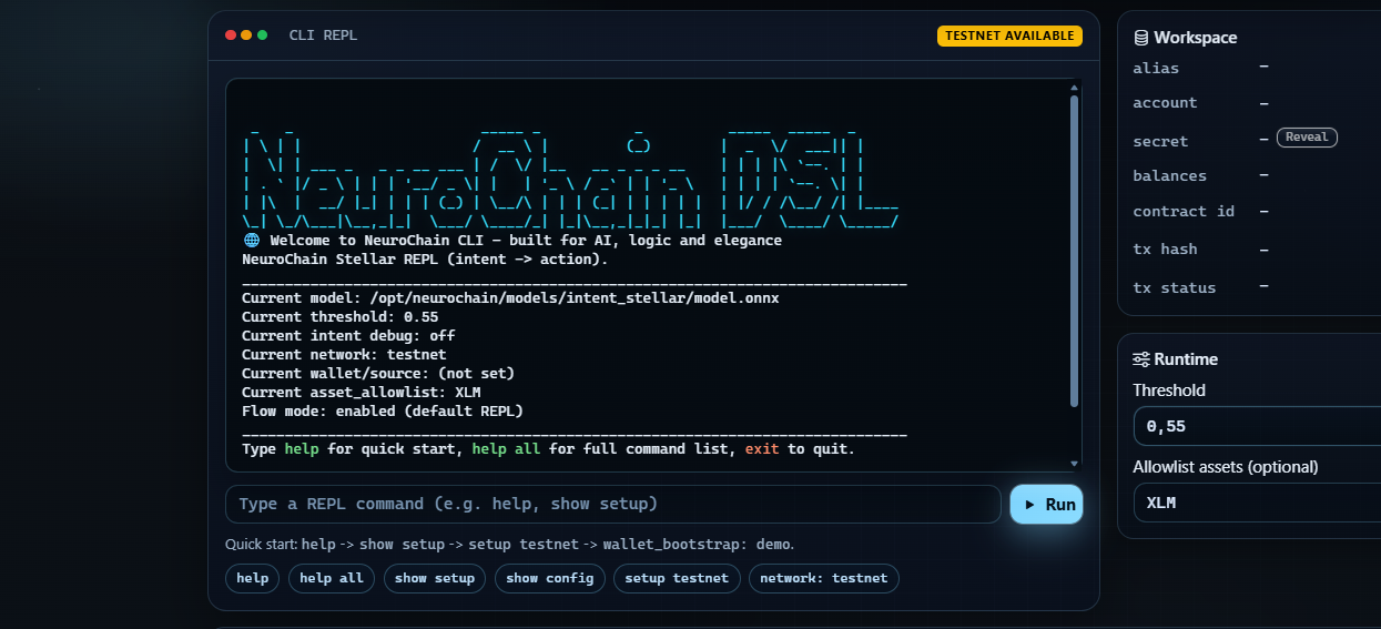 NeuroChain Stellar demo